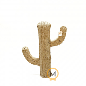 cactus natural de esparto hecho a mano
