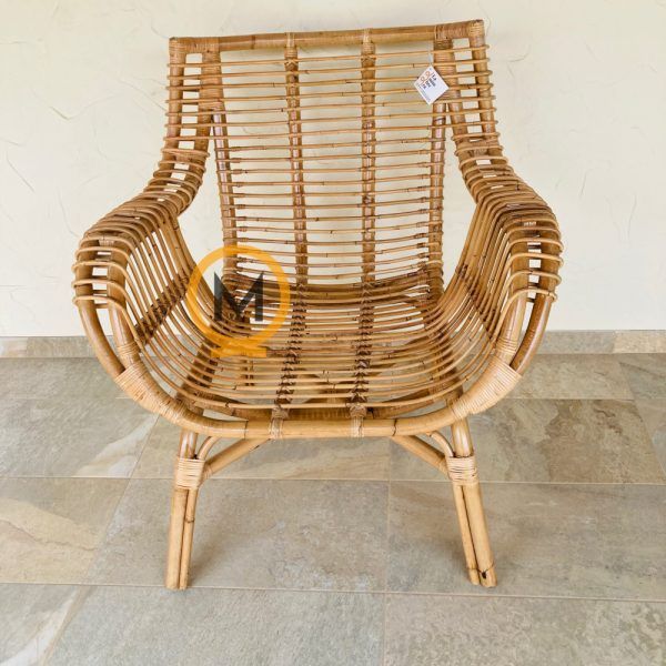 sillón de bambú natural